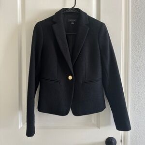 ANN TAYLOR BLACK TWEED HUTTON BLAZER SZ 0